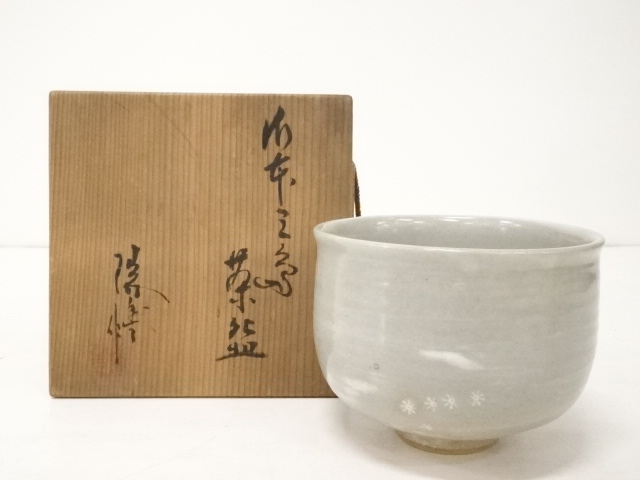 JAPANESE TEA CEREMONY GOHON MISHIMA TEA BOWL / CHAWAN 